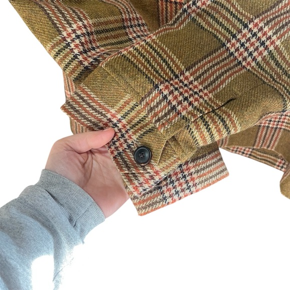 Todd Snyder Wool Blend Yellow Plaid CPO Shirt Jacket Large - Picture 4 of 12